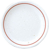 金正陶器 白鳳 粉引 下絵赤ライン 13cm皿 63-11-221-8 1セット(10個)（直送品）