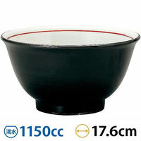 金正陶器 手巻丼 反18cm深丼 黒巻 63-11-223-22 1セット(3個)（直送品）