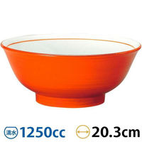 金正陶器 手巻丼 反高台21cm丼 朱巻 63-11-223-2 1セット(3個)（直送品）