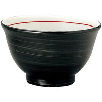 金正陶器 手巻丼 反13cm深丼 黒巻 63-11-223-26 1セット(6個)（直送品）