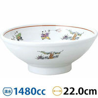 金正陶器 色絵唐子 新玉渕22cm丼 63-11-230-11 1セット(3個)（直送品）