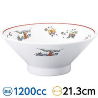 金正陶器 色絵唐子 切立高台22cm丼 63-11-230-6 1セット(3個)（直送品）