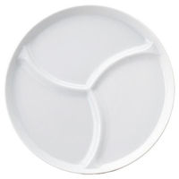 金正陶器 ワンディッシュプレート 22cm 3等分 白 63-11-90-7 1セット(6個)（直送品）