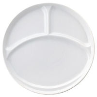 金正陶器 ワンディッシュプレート 22cm 3ランチ 白 63-11-90-5 1セット(6個)（直送品）