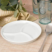 金正陶器 ワンディッシュプレート 17cm 3等分 白 63-11-90-8 1セット(6個)（直送品）