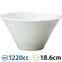 金正陶器 リネア ホワイト 19cm深ボール 63-11-72-7 1セット(6個)（直送品）