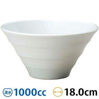 金正陶器 リネア ホワイト 18cm深ボール 63-11-72-8 1セット(6個)（直送品）