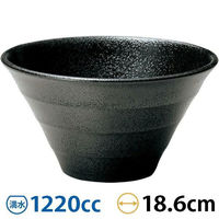 金正陶器 リネア 黒耀 19cm深ボール 63-11-74-12 1セット(3個)（直送品）