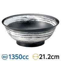 金正陶器 白刷毛 6.8高台丼 65-50138033 1セット(3個)（直送品）