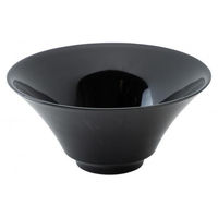 金正陶器 白翔 19cm深口ラーメン丼 黒 65-50130024 1セット(3個)（直送品）