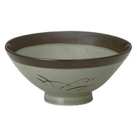 金正陶器 青オリベススキ 鯛茶 身 65-51086031 1セット(6個)（直送品）