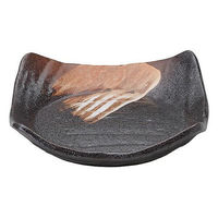 金正陶器 白刷毛唐津 四方皿 中 65-51156061 1セット(6個)（直送品）