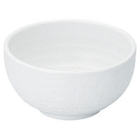金正陶器 ねーじゅ 白マット 石目5.0丼 65-51501034 1セット(6個)（直送品）