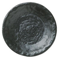 金正陶器 のあーる 黒マット 石目7.0皿 65-51530008 1セット(6個)（直送品）