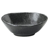 金正陶器 ゆず黒耀 石目楕円鉢 中 65-51535072 1セット(6個)（直送品）