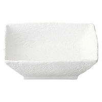 金正陶器 ねーじゅ 白マット 石目4.0角小鉢 65-51601022 1セット(6個)（直送品）
