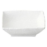 金正陶器 ねーじゅ 白マット 石目3.2角小鉢 65-51601023 1セット(6個)（直送品）