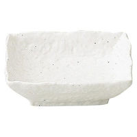 金正陶器 新粉引 石目4.0角小鉢 65-51620022 1セット(6個)（直送品）