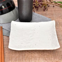 金正陶器 新粉引 石目5.0正角皿 65-51620065 1セット(6個)（直送品）