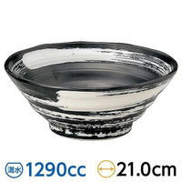 金正陶器 白刷毛 鳴門麺丼 65-51638033 1セット(3個)（直送品）