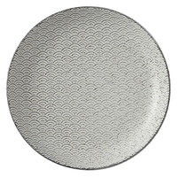 金正陶器 古代粉引き 青海波 19cm丸皿 65-52283006 1セット(6個)（直送品）