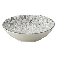 金正陶器 古代粉引き 青海波 13.5cm浅ボウル 65-52283015 1セット(6個)（直送品）