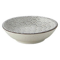 金正陶器 古代粉引き 青海波 9.5cm浅ボウル 65-52283016 1セット(6個)（直送品）