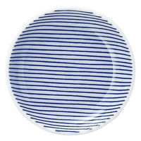 金正陶器 細縞 青 13cm丸皿 65-52281009 1セット(6個)（直送品）