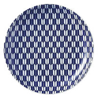 金正陶器 矢絣 青 15cm丸皿 65-52285008 1セット(6個)（直送品）