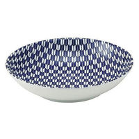 金正陶器 矢絣 青 17.5cm浅ボウル 65-52285014 1セット(6個)（直送品）