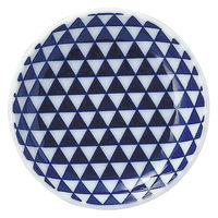 金正陶器 山格子 青 10cm丸皿 65-52289010 1セット(10個)（直送品）