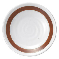 金正陶器 赤帯 リップル6.0皿 65-53114004 1セット(6個)（直送品）