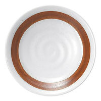 金正陶器 赤帯 リップル4.0皿 65-53114010 1セット(10個)（直送品）