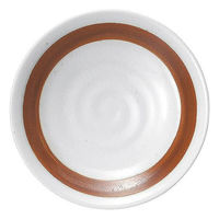 金正陶器 赤帯 リップル4.8皿 65-53114009 1セット(10個)（直送品）