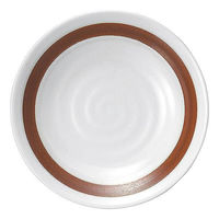 金正陶器 赤帯 リップル7.5皿 65-53114003 1セット(6個)（直送品）