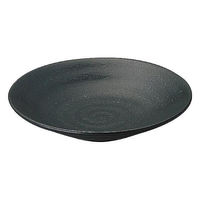 金正陶器 黒洋 リップル6.0皿 65-53131004 1セット(6個)（直送品）