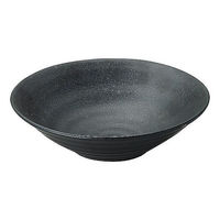 金正陶器 黒洋 リップル7.0鉢 65-53131052 1セット(3個)（直送品）