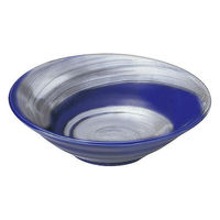 金正陶器 銀彩ブルー リップル4.5鉢 65-53179057 1セット(10個)（直送品）