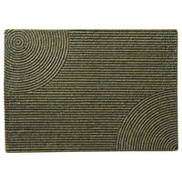 金正陶器 苔山水 28cm平長角皿 65-53772002 1個（直送品）