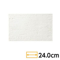 金正陶器 白涼 24cm 平長角皿 65-53800003 1個（直送品）