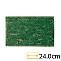 金正陶器 静寂 24cm 平長角皿 65-53871003 1個（直送品）