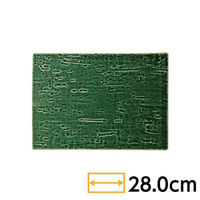 金正陶器 静寂 28cm 平長角皿 65-53871002 1個（直送品）