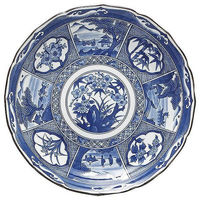 金正陶器 四君子 尺皿 65-54917016 1個（直送品）