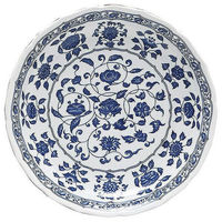 金正陶器 明朝唐草 尺二皿 65-54971014 1個（直送品）