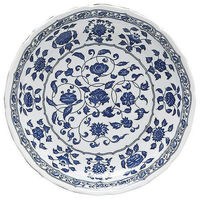 金正陶器 明朝唐草 尺皿 65-54971016 1個（直送品）