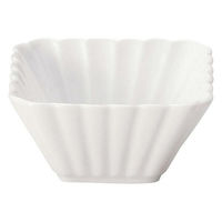 金正陶器 かすみ 白 9cm正角深鉢 65-56100065 1セット(6個)（直送品）