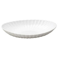 金正陶器 かすみ 白 楕円皿 大 65-56100075 1セット(3個)（直送品）