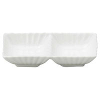 金正陶器 かすみ 白 2連皿 65-56100079 1セット(6個)（直送品）