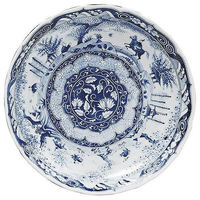 金正陶器 唐人山水 尺二皿 65-54976014 1個（直送品）