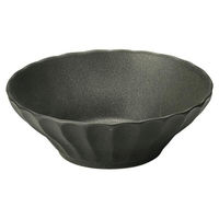 金正陶器 かすみ 黒 12.5cm浅ボウル 65-56130031 1セット(6個)（直送品）